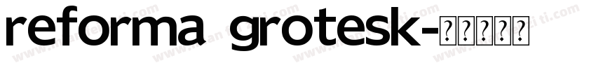 reforma grotesk字体转换
